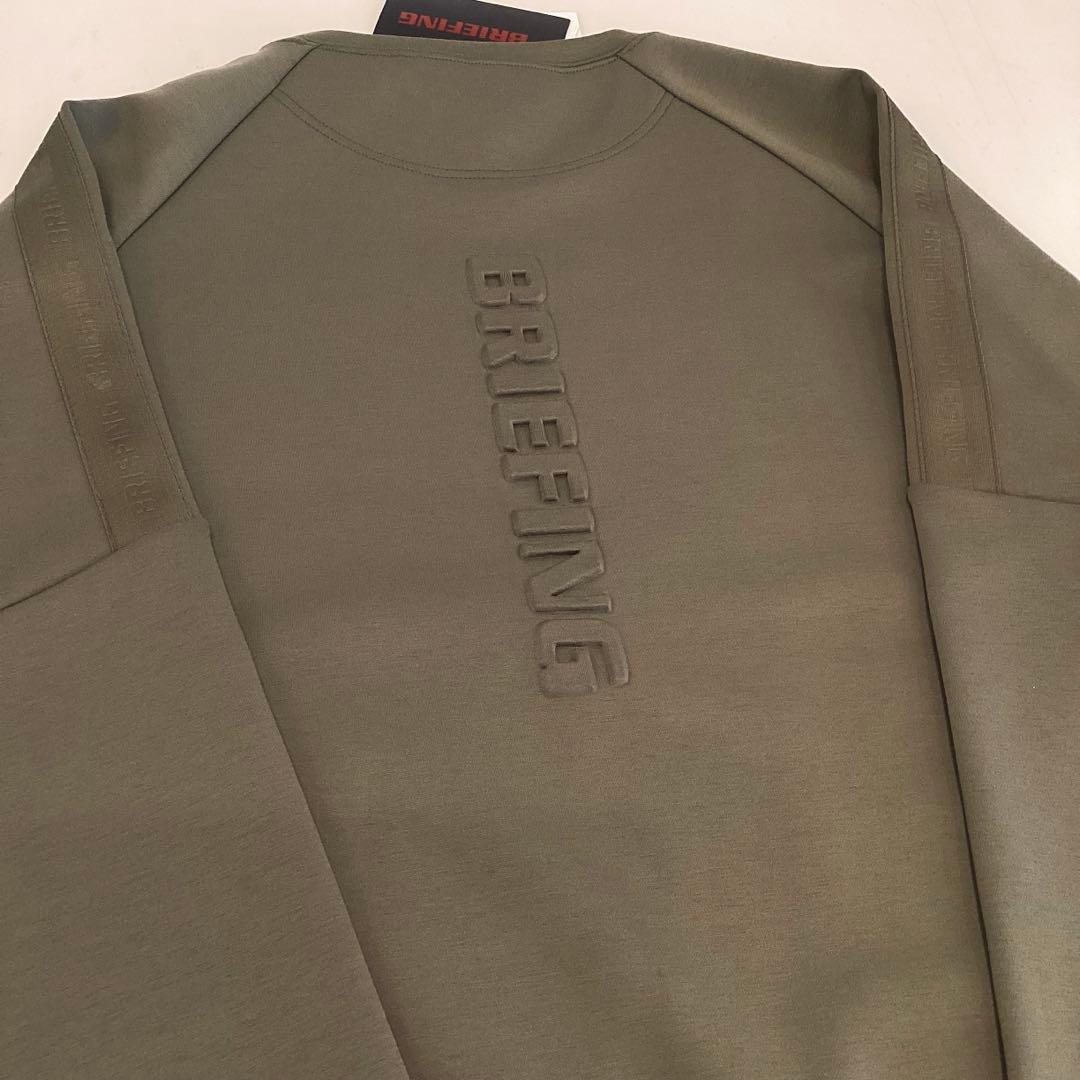 新品　BRIEFING MS WARM LOGO LINE CREWNECK L