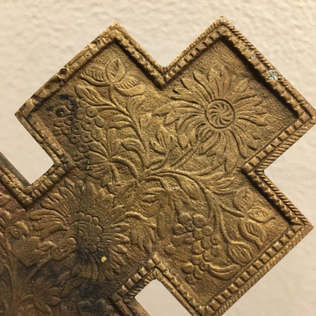 アンティーク　ブラス　真鍮　キリスト教　クリスチャン　オーナメント　オブジェ