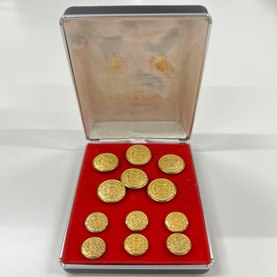 英国 Firmin & Sons 金属ボタンセット ケース付 ロンドン