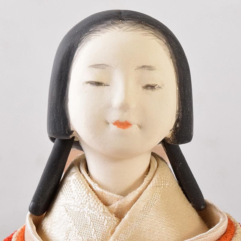 三橋トリ作　雛人形　立雛　梅寿　共箱　M　R8225B