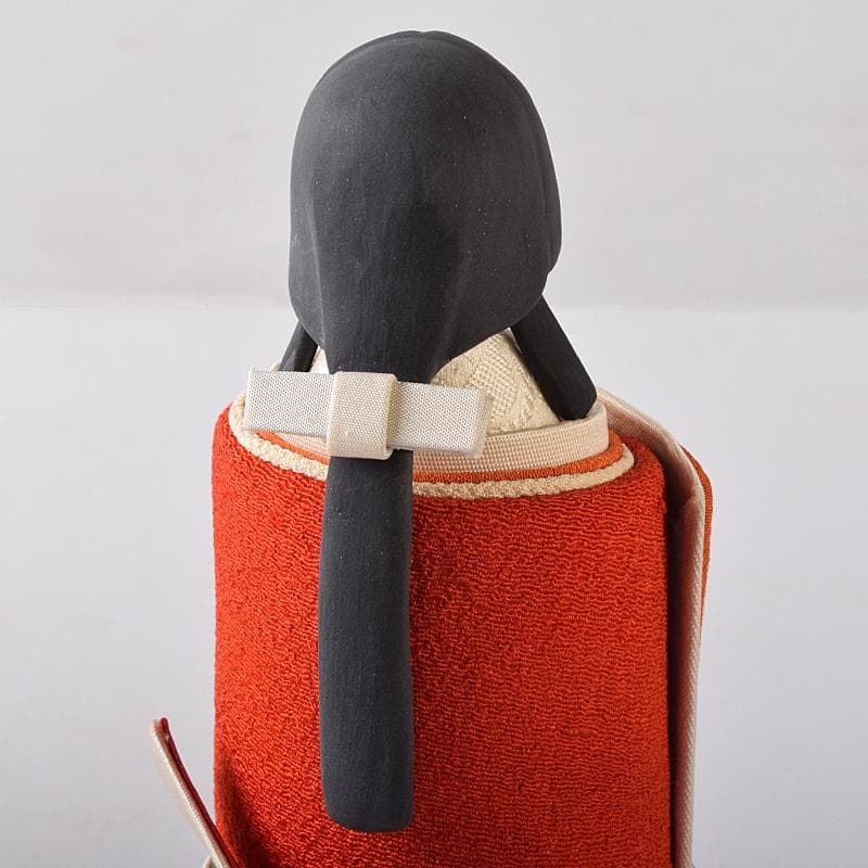 三橋トリ作　雛人形　立雛　梅寿　共箱　M　R8225B