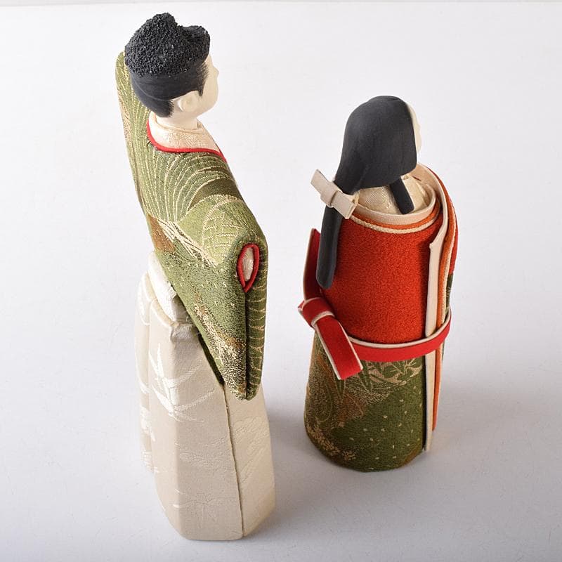 三橋トリ作　雛人形　立雛　梅寿　共箱　M　R8225B