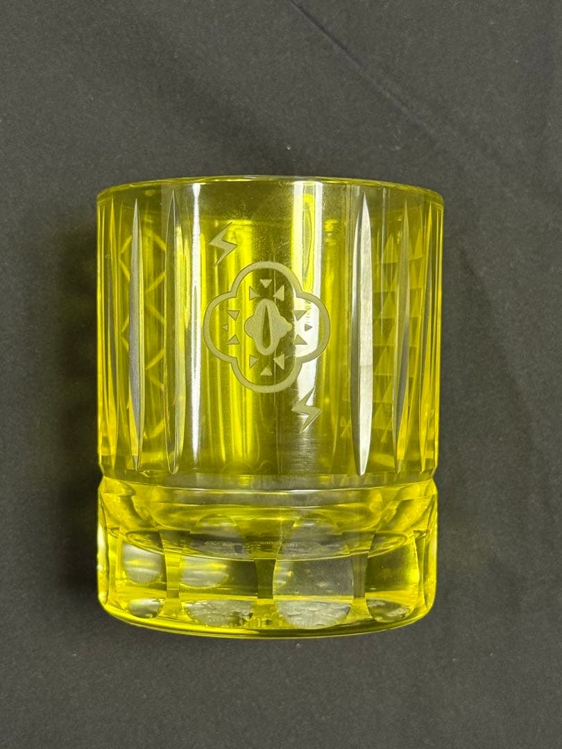 鬼滅の刃 我妻善逸 江戸切子 黄色 ロックグラス コップ 非売品 レア ベフコ