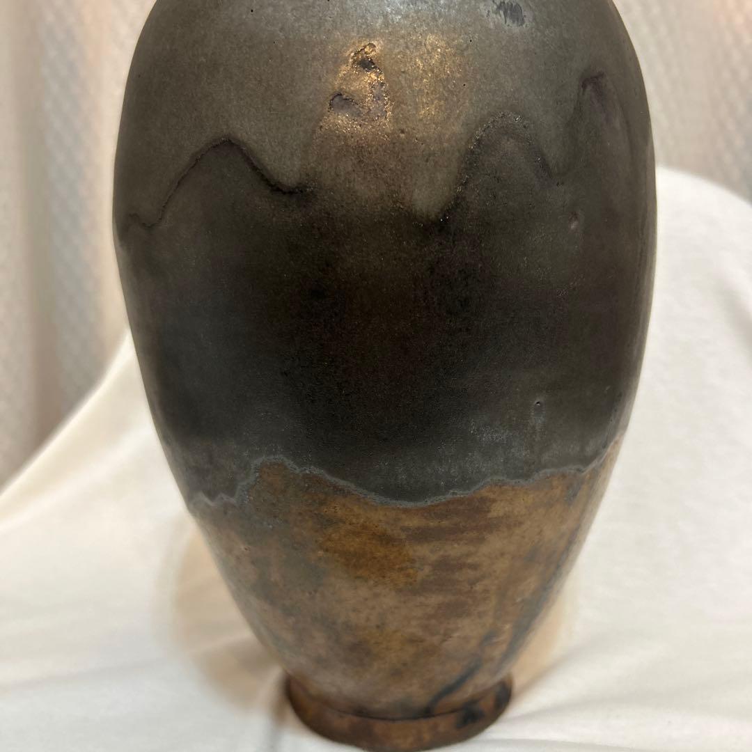 斎藤修　益子焼　日本工芸会正会員　花瓶　壺