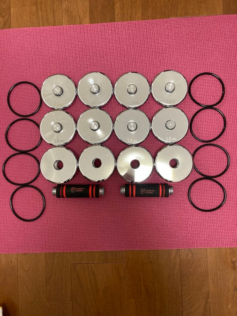 Northdeer ダンベル 可変式10kg ×2個 華奢な鏡面仕上げ