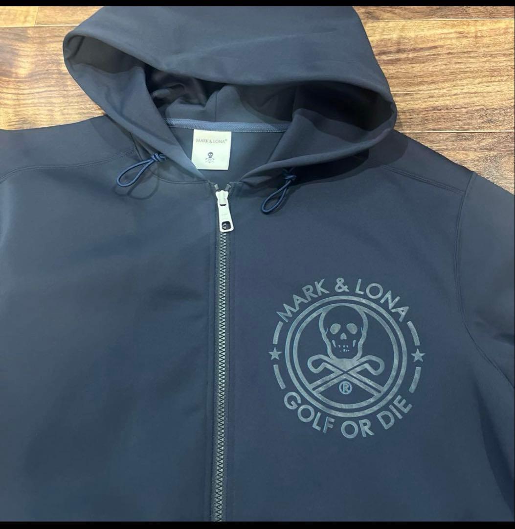 【美品】MARK & LONA フルジップフーディ ネイビー