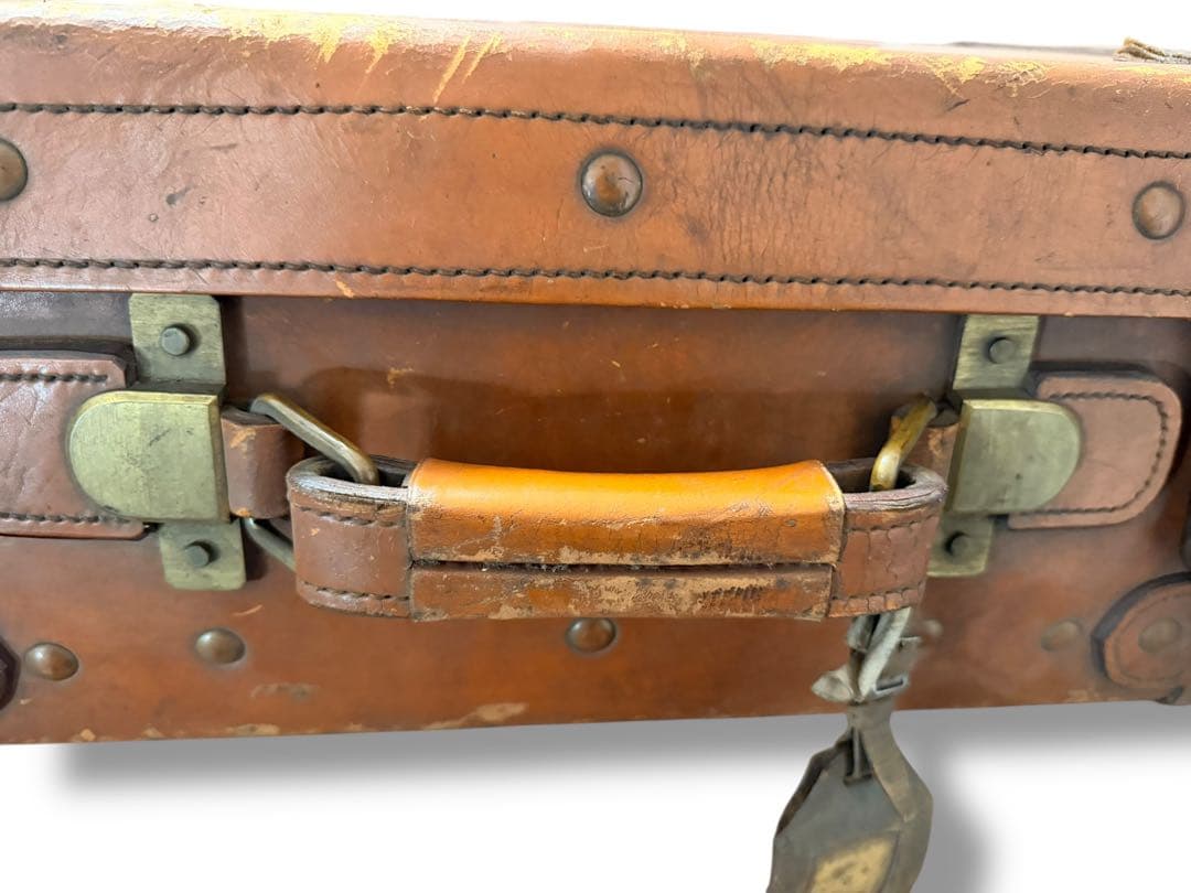 #明治〜大正 当時物 ヴィンテージ トランクケース 革製 旅行用スーツケース