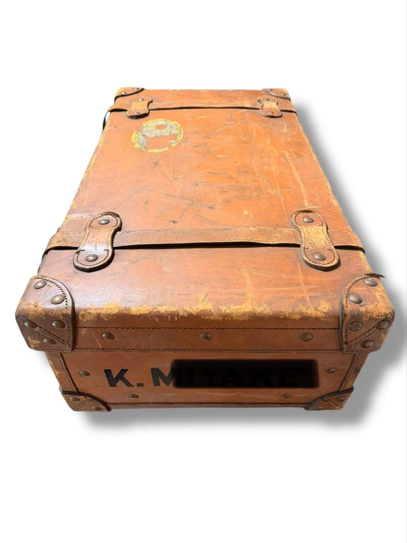 #明治〜大正 当時物 ヴィンテージ トランクケース 革製 旅行用スーツケース