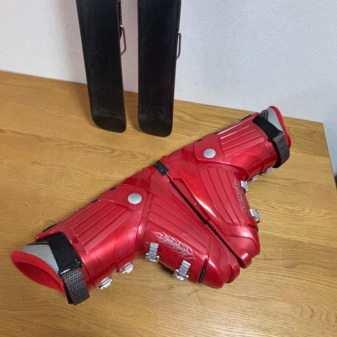 メンズ　ショートスキー　ファンスキーセット　Gen 27-27.5cm 赤