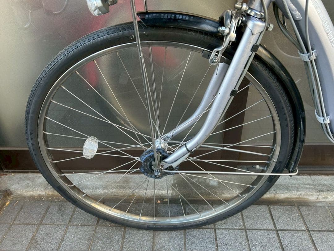 中古電動自転車　ヤマハ　パスナチュラ　シルバー　極上バッテリー！　横浜