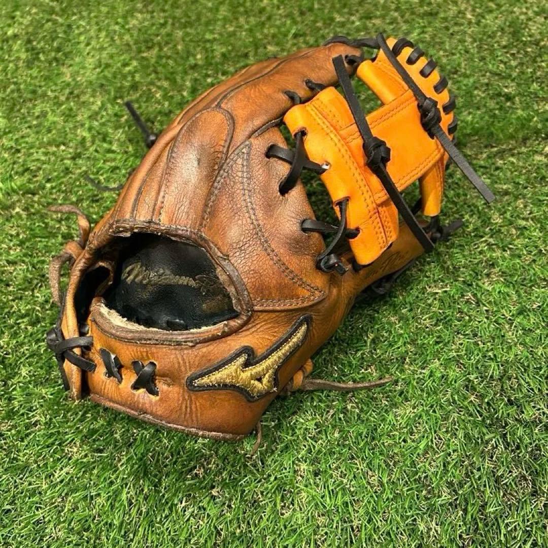 【最終値下】即戦力『ミズノプロ』硬式内野用グローブ オレンジ