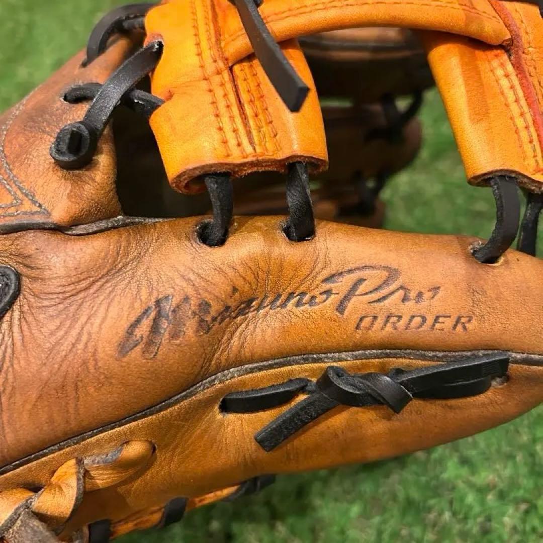 【最終値下】即戦力『ミズノプロ』硬式内野用グローブ オレンジ