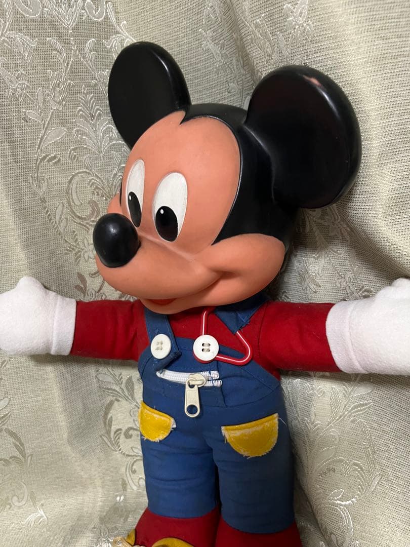 ヴィンテージ　レトロ　レアミッキーマウス ぬいぐるみ オーバーオール