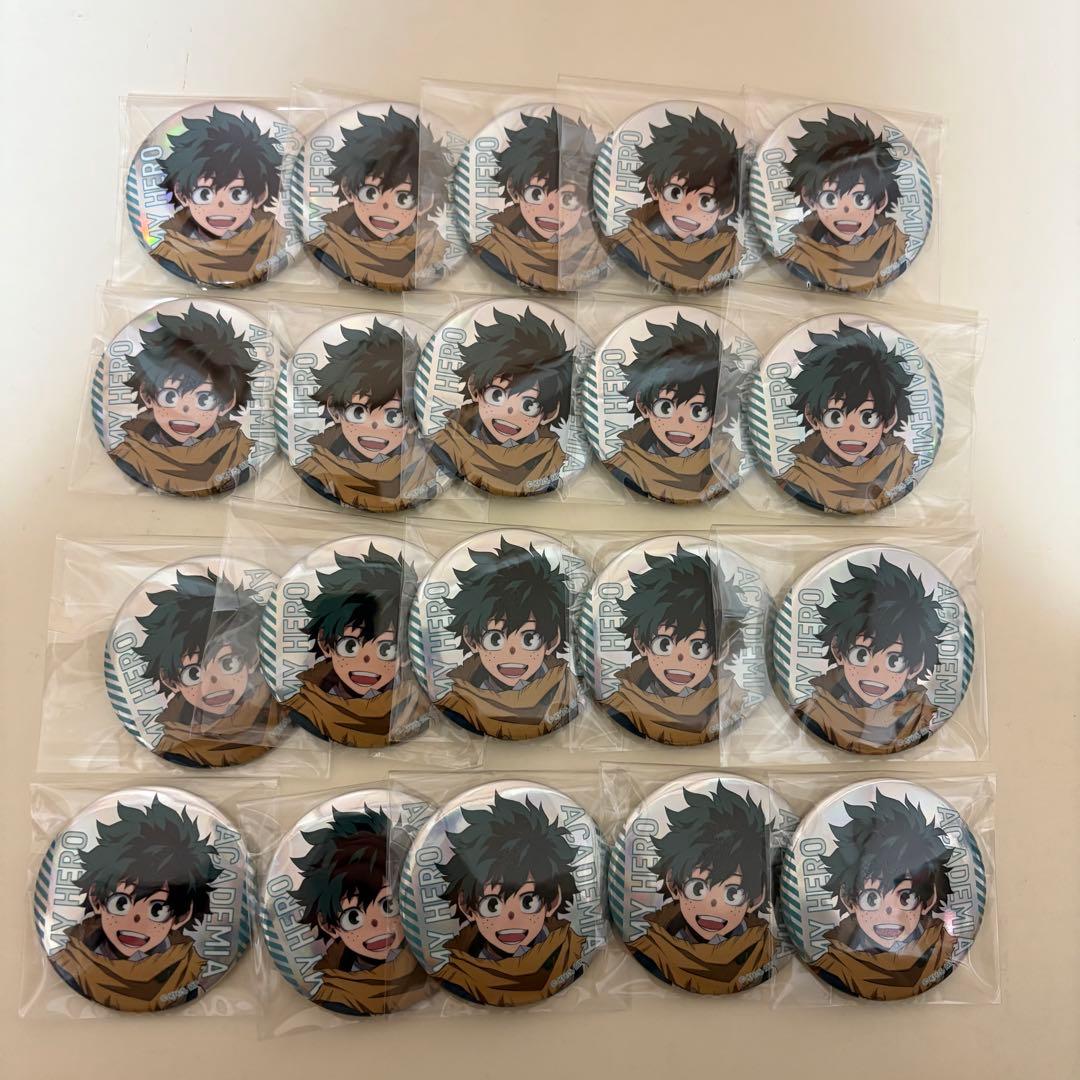 ヒロアカ　ネスタ　オーロラ缶バッジ　緑谷出久 20点