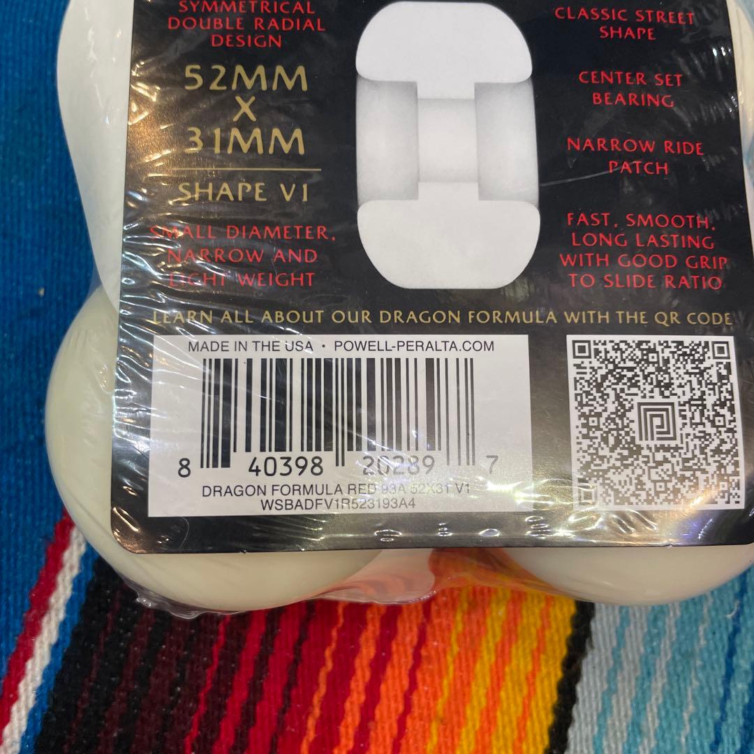 Powell Peralta パウエルドラゴンフォーマルウィール 52mm93a