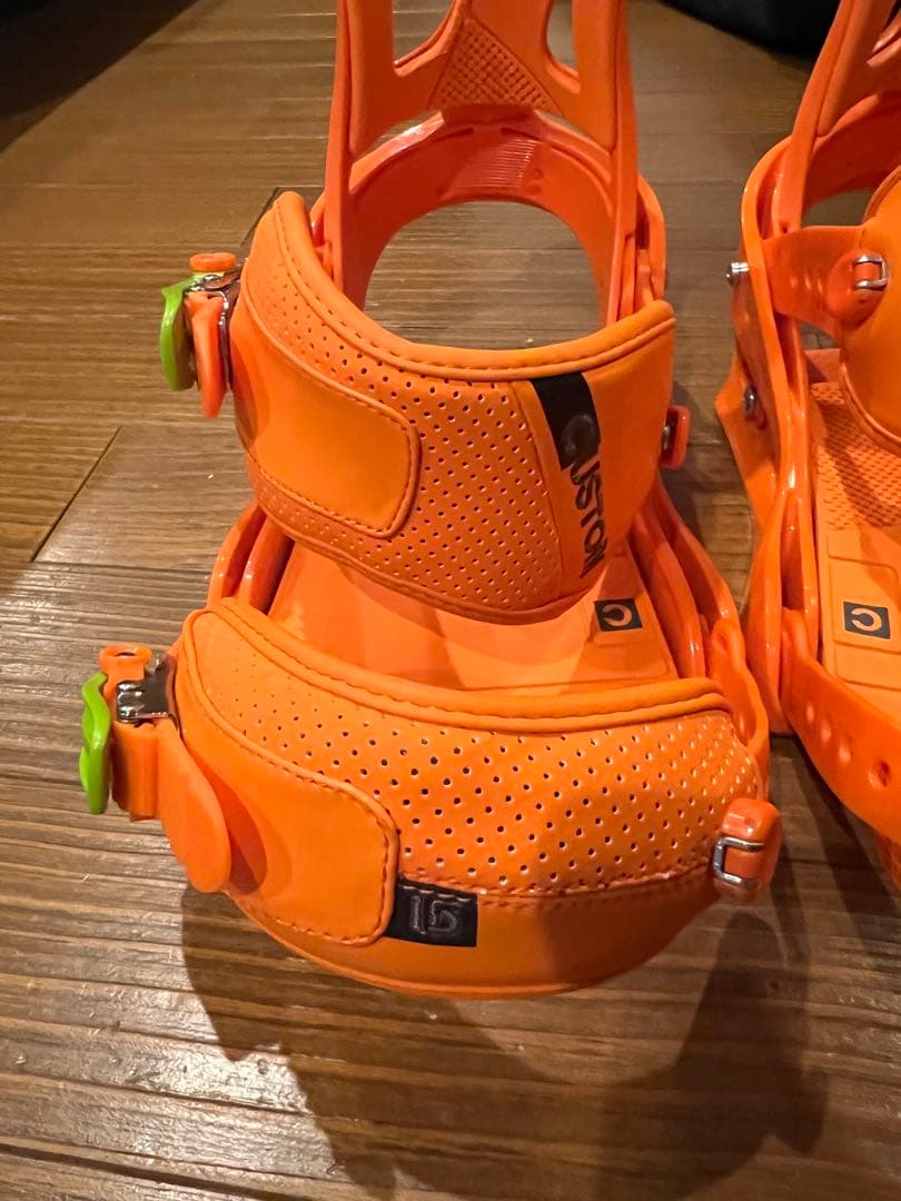 【訳あり】Burton CUSTOM ビンディング　M オレンジ