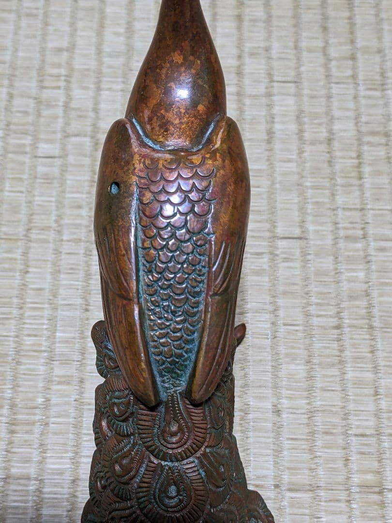 ♦孔雀明王 銅器 仏像 置物飾り災厄 煩悩 高岡銅器古作 縁起物 骨董品