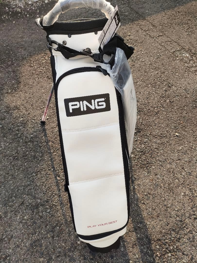 新品希少！PING スタンドキャディバッグ ホワイト/ブラック 定価55000円