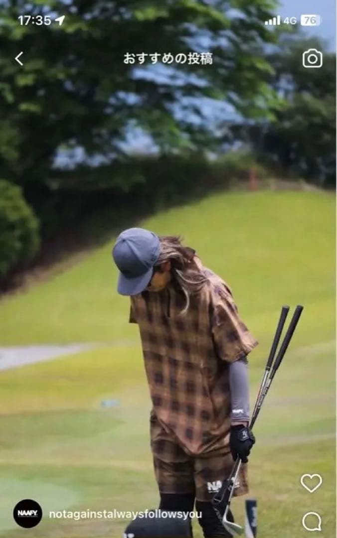 【新品未使用】NAAFY ゴルフウェアセット(ハーフジップシャツ＋ショートパンツ