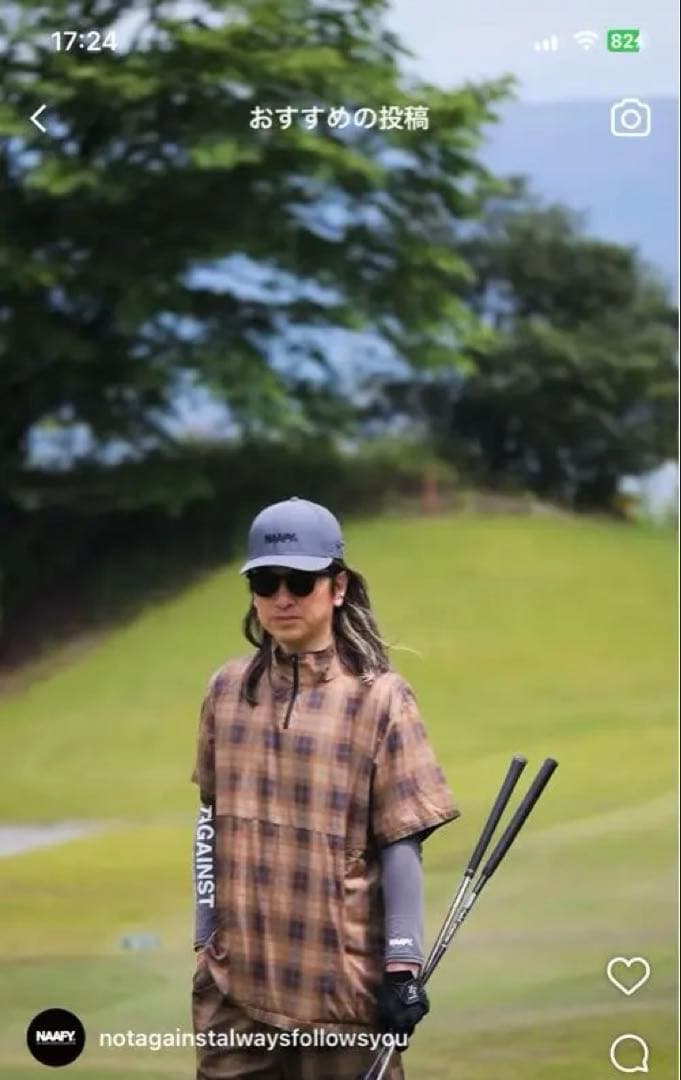 【新品未使用】NAAFY ゴルフウェアセット(ハーフジップシャツ＋ショートパンツ