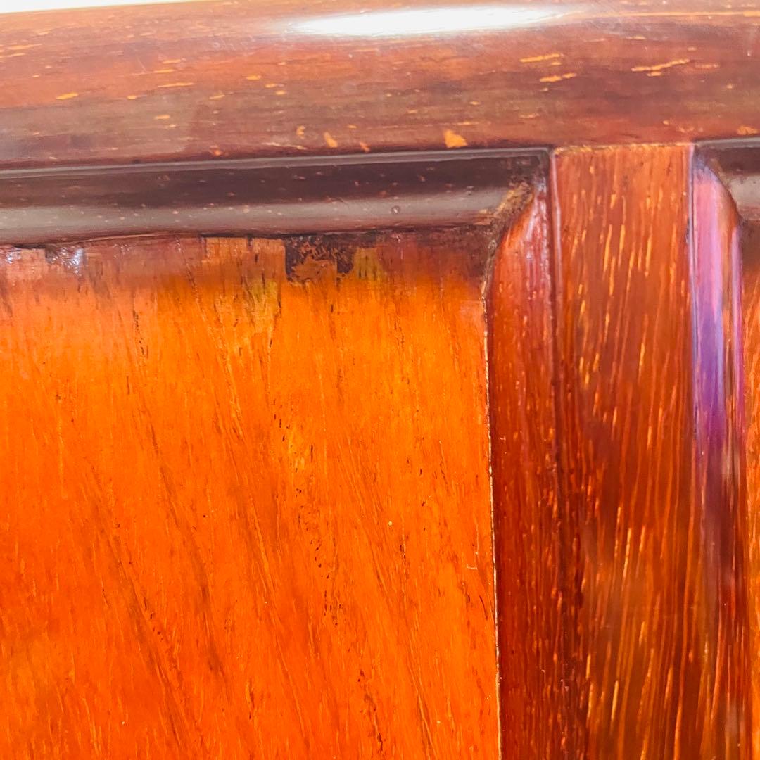 唐木 カリン 無垢材 螺鈿細工 5段チェスト