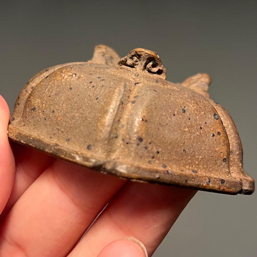 798.夢陶 紫泥雲足輸花 豆鉢 盆栽鉢 植木鉢 6.7*6.3*2.6cm