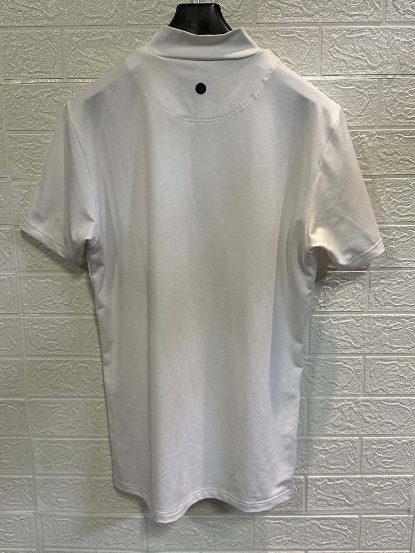 BRIEFING ブリーフィング ホワイト モックネックシャツ サイドロゴライン