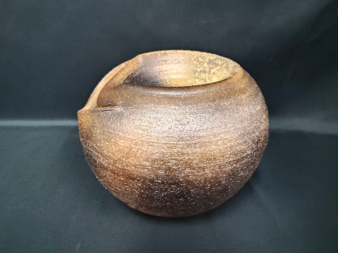 ​【動作確認済】信楽焼 陶器製つくばい 電動 水循環 室内用 水琴窟/蹲