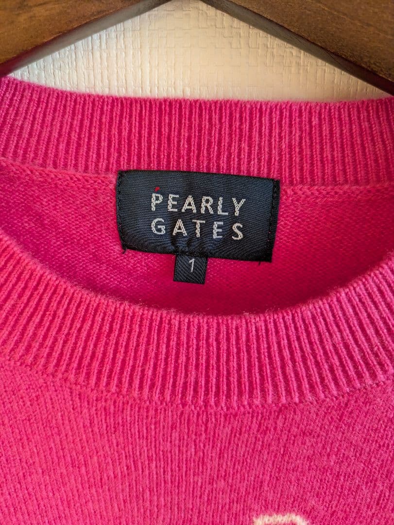 PEARLY GATES ピンク カシミヤニットセーターsizeМ