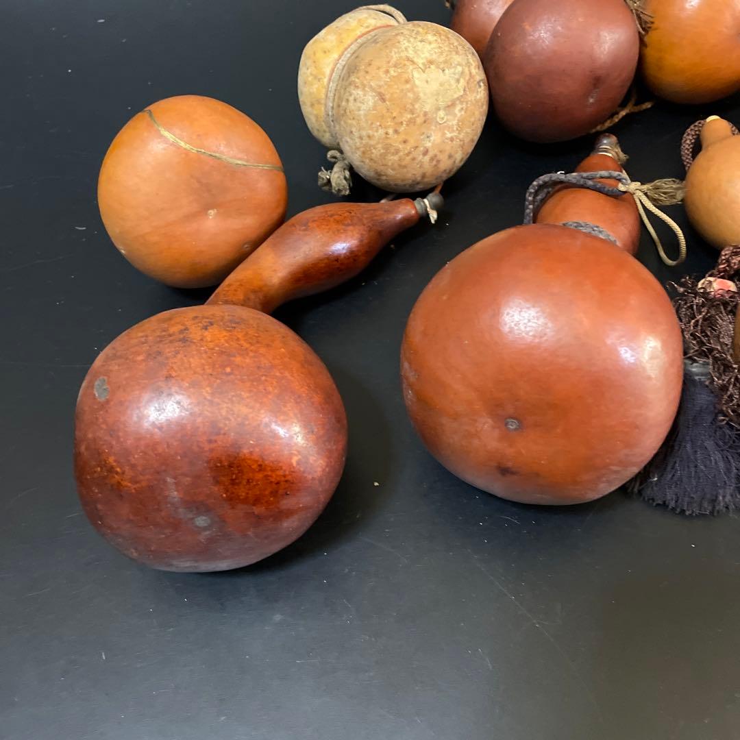 時代物　瓢箪水筒　ひょうたん　お茶入れ　銀口　茶道具　まとめて