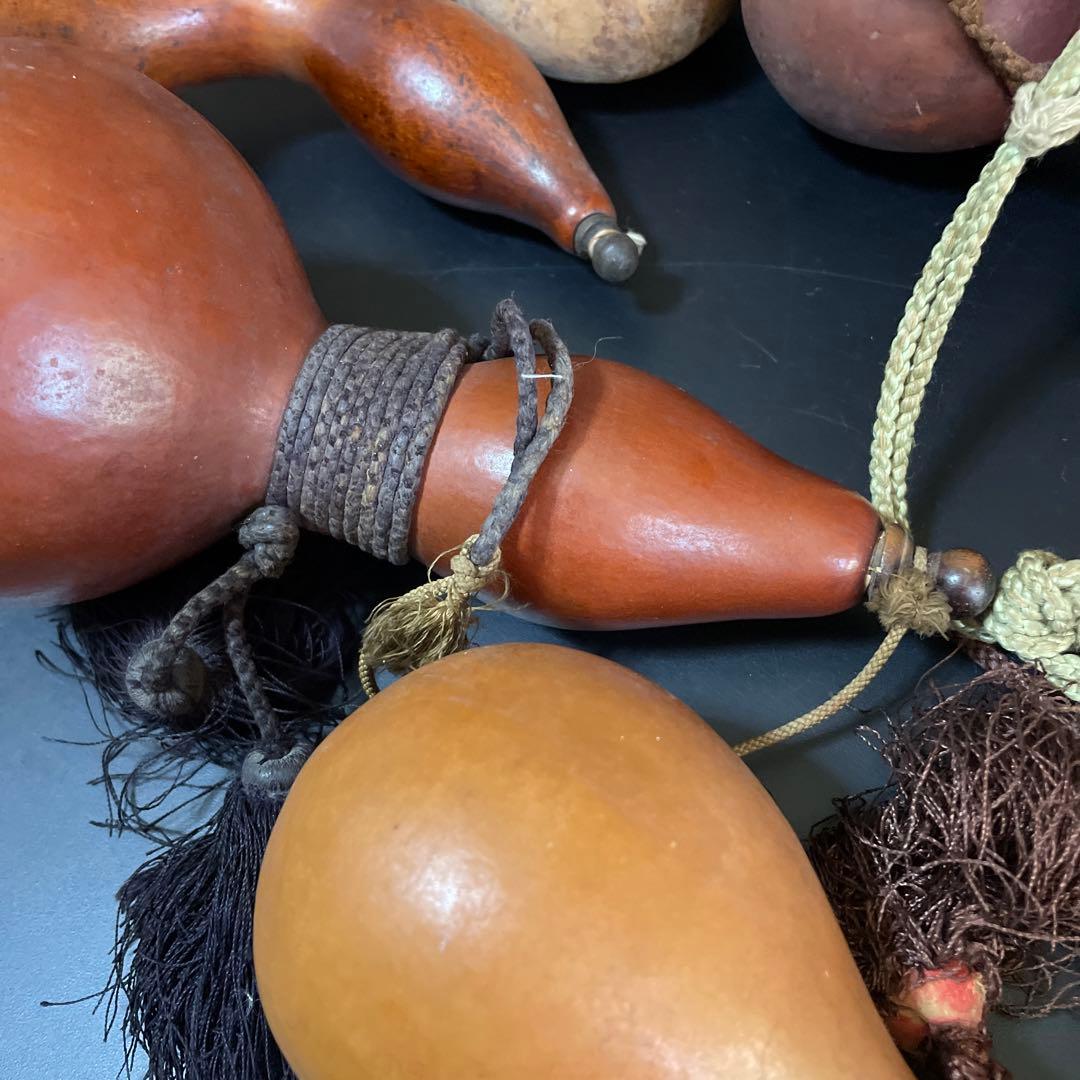 時代物　瓢箪水筒　ひょうたん　お茶入れ　銀口　茶道具　まとめて