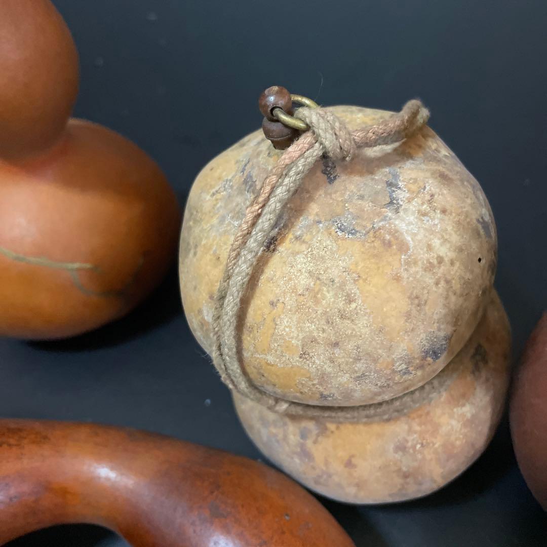 時代物　瓢箪水筒　ひょうたん　お茶入れ　銀口　茶道具　まとめて