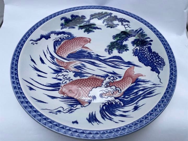 (12) 鯉の大皿と中皿のセット