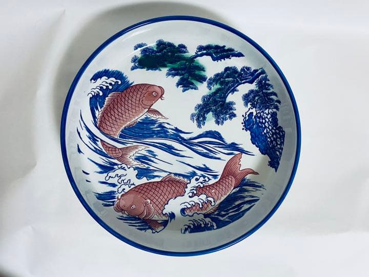 (12) 鯉の大皿と中皿のセット