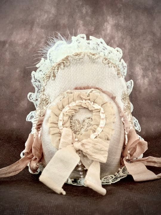 作家物ボンネット　iMda ドール アウトフィット　ハンドメイド帽子　着せ替え服