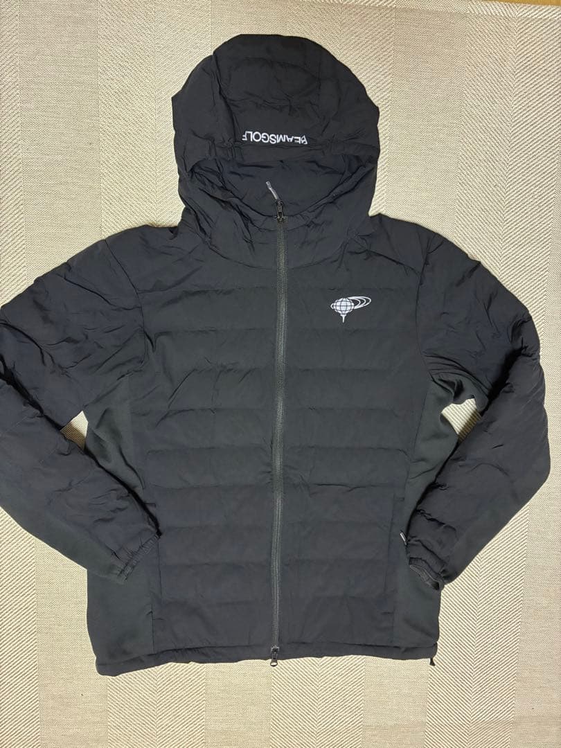 美品新品同様BEAMS GOLF オレンジレーベル　フード付中綿ダウンジャケット