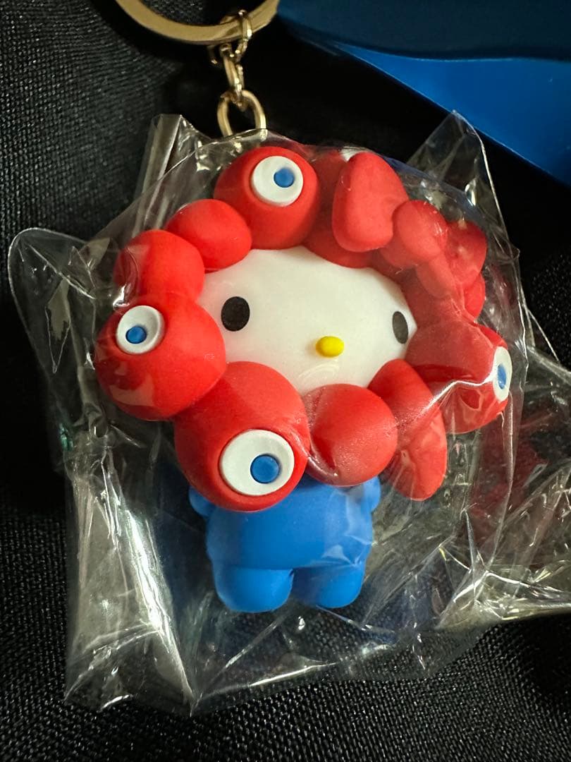 万博　ミャクミャク　キティ　立体　マスコット　キーホルダー　ストラップ　シリコン