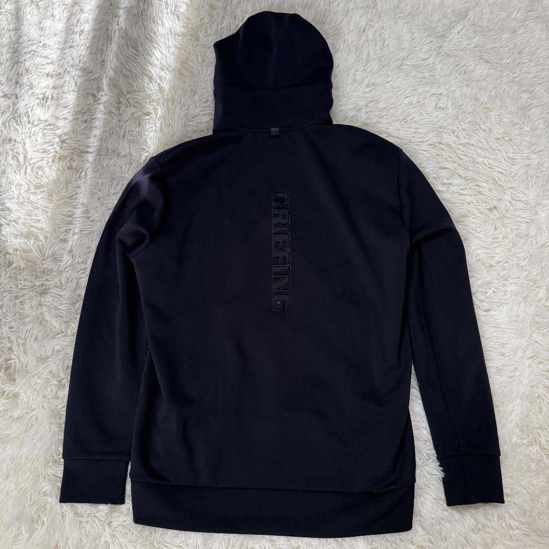 BRIEFING ブリーフィング 紺でバックに3Dロゴが付いたパーカー XL