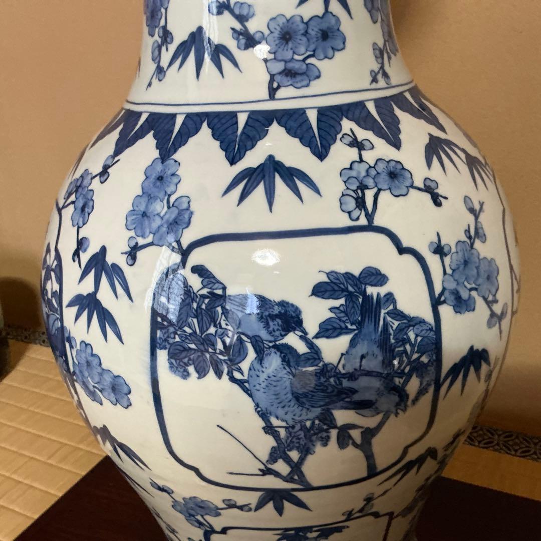 最終値下げです❣️大清乾隆年製　飾り大壺、花瓶　60センチ