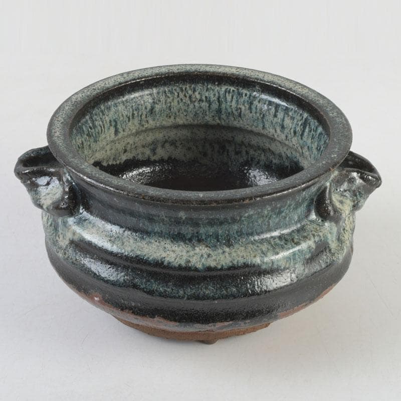 北大路魯山人作　唐津焼　双耳壷　小山冨士夫(古山子)書付箱　V　9676