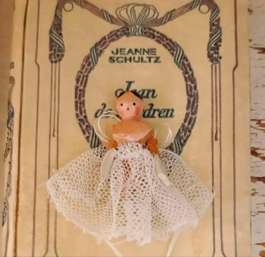 レア極小3.3cm ペグドール　ウッデンドール　アンティークドール