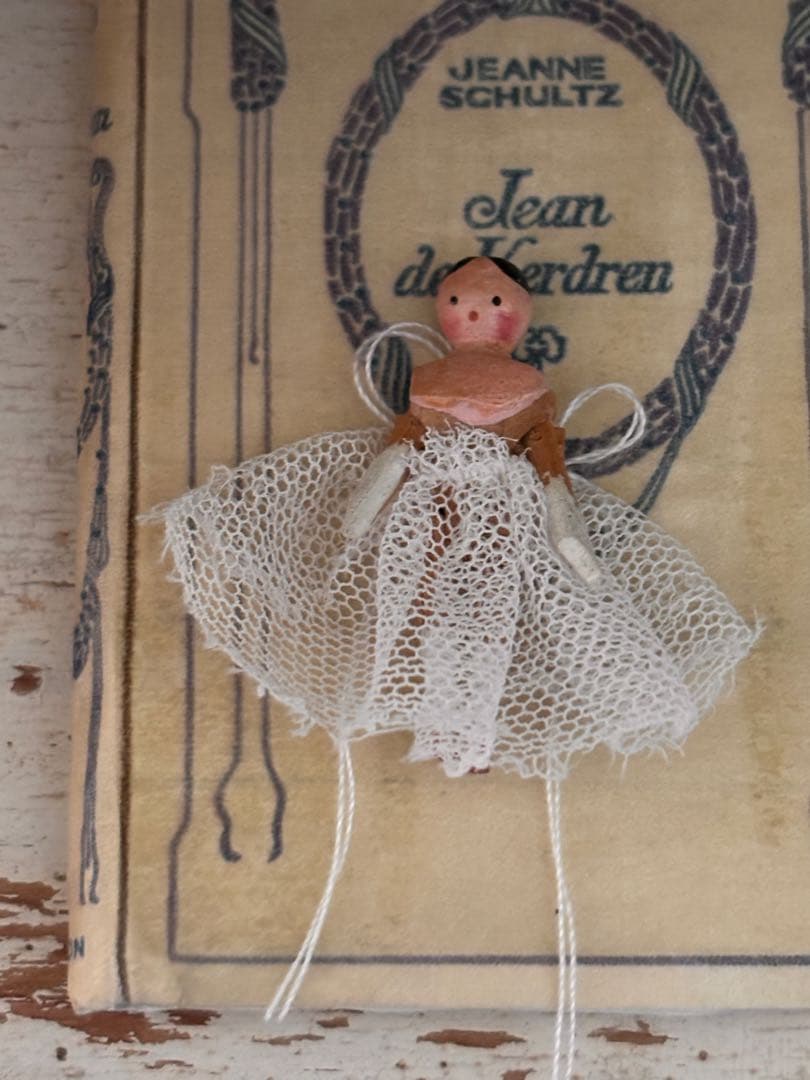 レア極小3.3cm ペグドール　ウッデンドール　アンティークドール