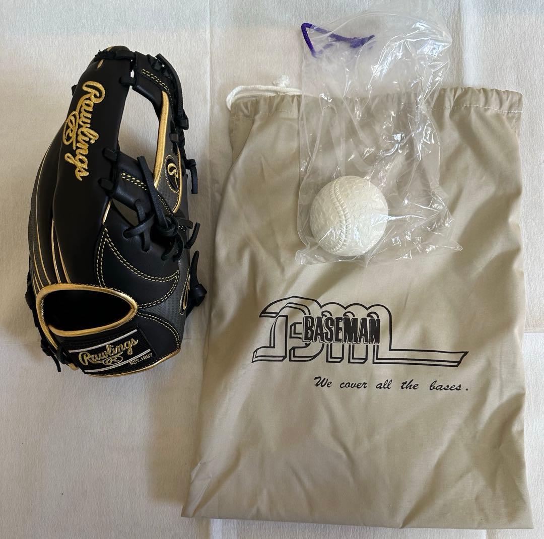Rawlings 軟式グローブ 黒/金