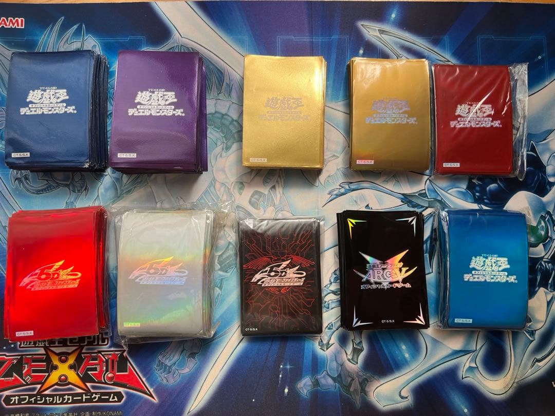 遊戯王 初期ロゴ 公式スリーブ 10種 大量 計591枚 まとめ売り