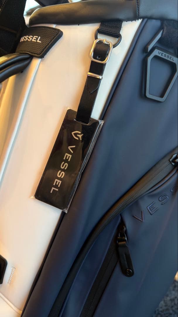Vessel ゴルフバッグ ホワイト/ネイビー