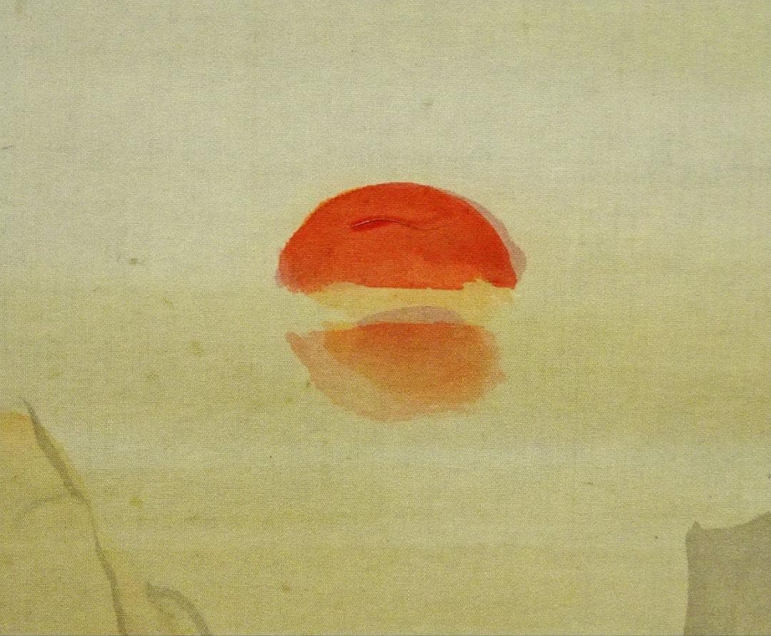 【真作】掛軸 狩野永琳『蓬莱山図』絹本 肉筆 共箱付 掛け軸 g070712