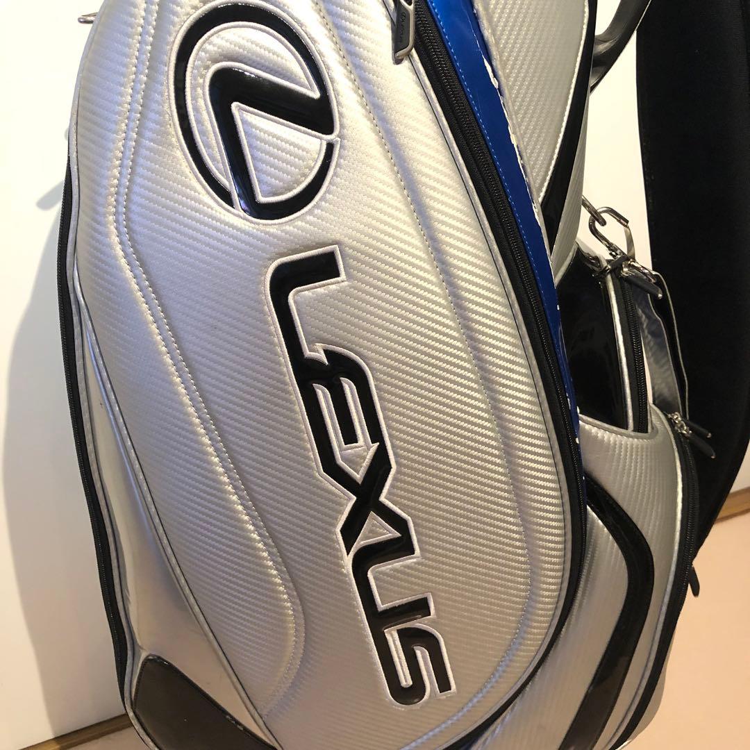 LEXUS　レクサス　キャディバッグ　5分割　ゴルフバッグ　シルバー　ロゴ