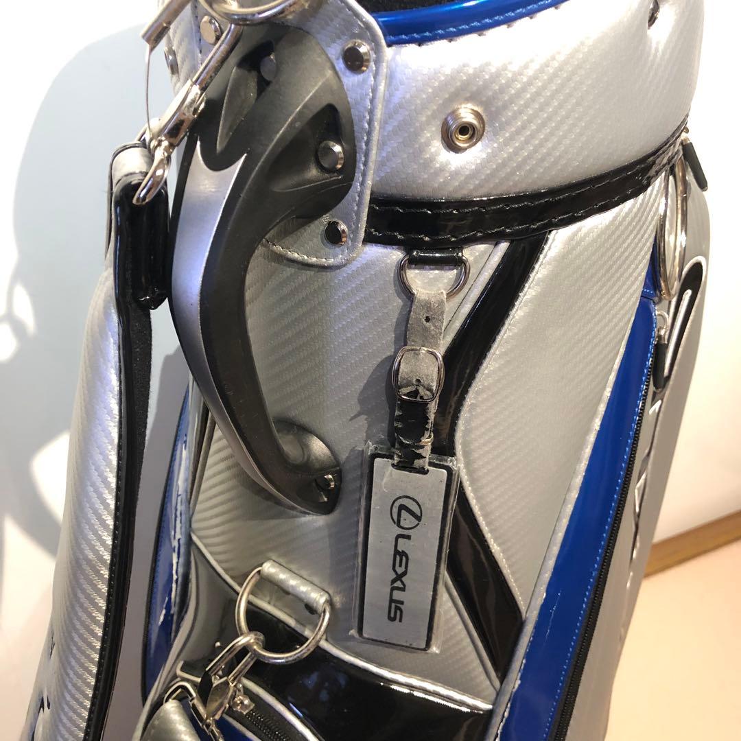 LEXUS　レクサス　キャディバッグ　5分割　ゴルフバッグ　シルバー　ロゴ