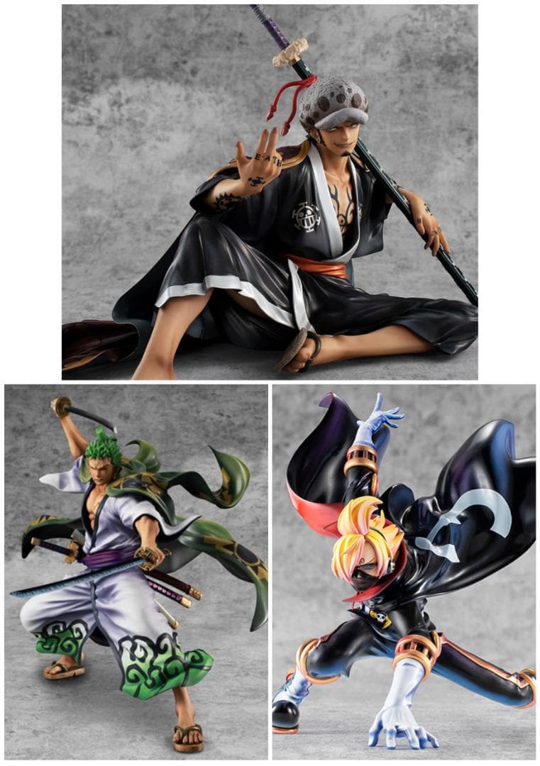 新品未開封 ワンピース POP ゾロ十郎 & ロー & おそばマスク