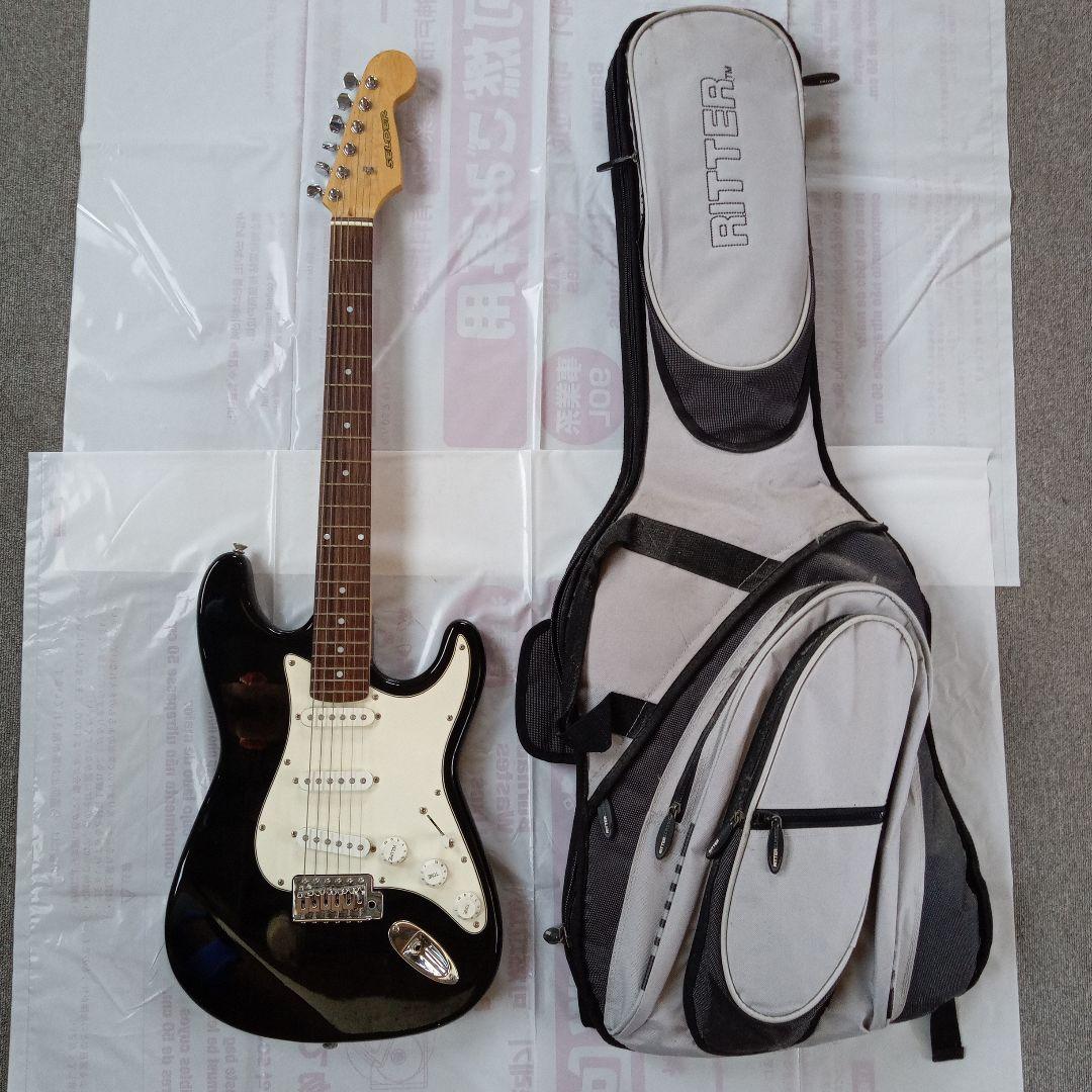 SELDERK エレキギター ブラック ギターバッグ付き